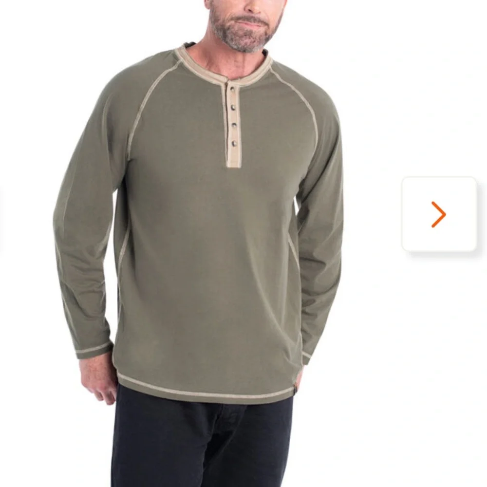 Legendary Whitetails Men's Recluse Raglan Henley - Army Green MEDIUM - NWOT - Picture 5 of 7